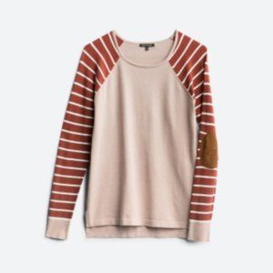 PINK CLOVER Jayden Elbow Patch Pullover XL